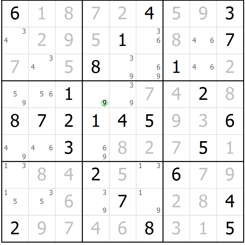 Position des candidats pour la solution de la Gr 55 page 58 du magazine de sudoku Virtuose n° 112