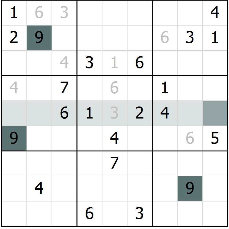Position des candidats pour la solution de la Gr 9 page 12 du magazine de sudoku Virtuose n° 112