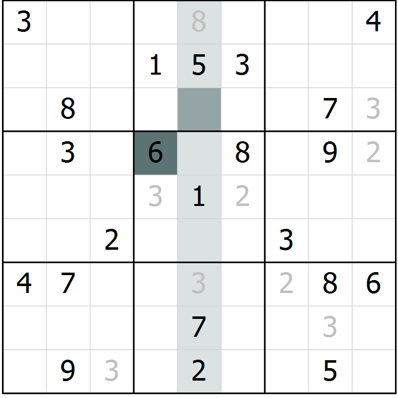 Position des candidats pour la solution de la Gr 1 page 4 du magazine de sudoku Virtuose n° 113