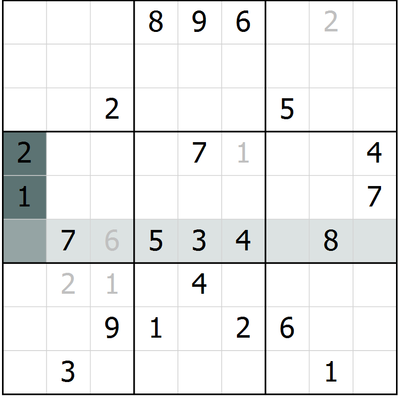 Position des candidats pour la solution de la Gr 10 page 13 du magazine de sudoku Virtuose n° 113