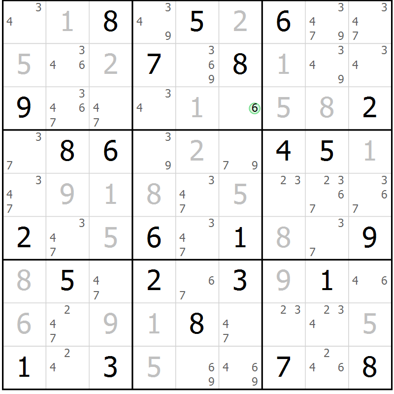 Position des candidats pour la solution de la Gr 25 page 28 du magazine de sudoku Virtuose n° 113