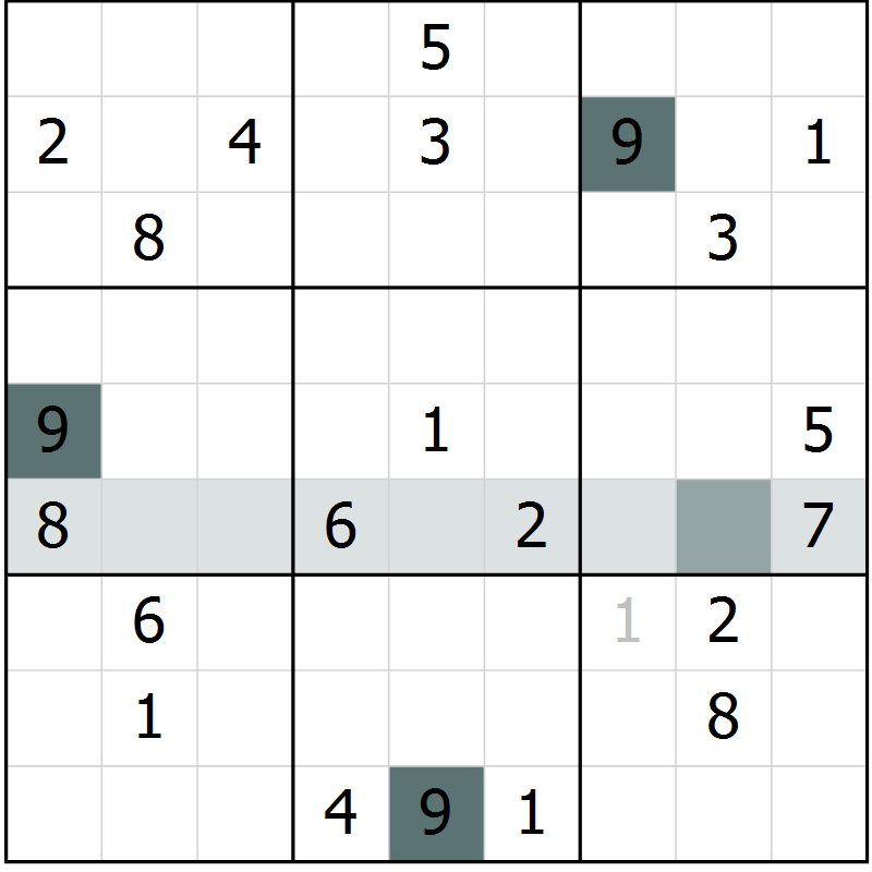 Position des candidats pour la solution de la Gr 4 page 7 du magazine de sudoku Virtuose n° 113