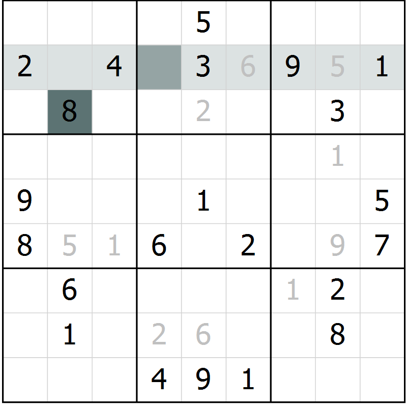Position des candidats pour la solution de la Gr 4 page 7 du magazine de sudoku Virtuose n° 113