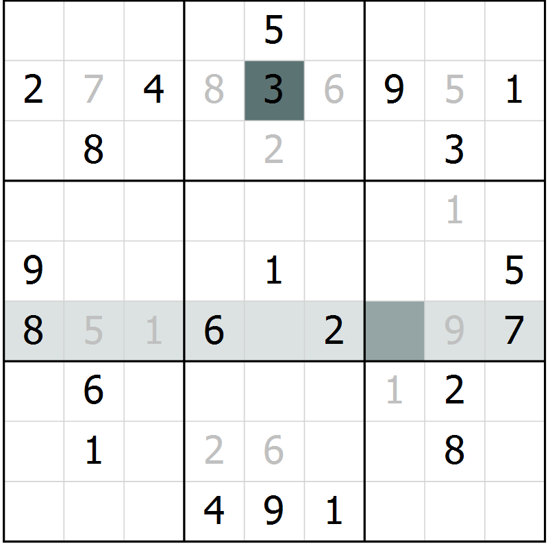 Position des candidats pour la solution de la Gr 4 page 7 du magazine de sudoku Virtuose n° 113