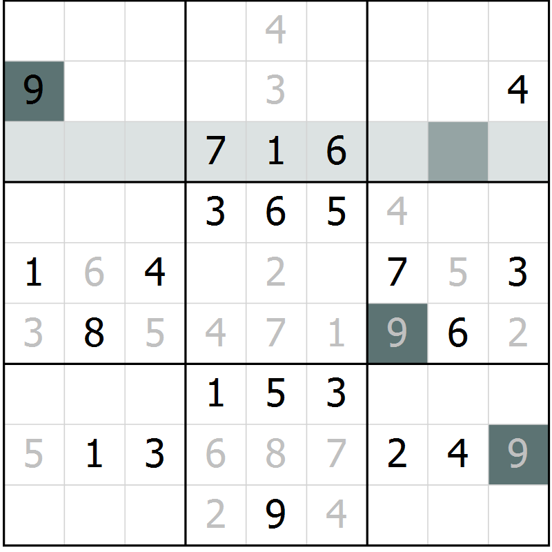 Position des candidats pour la solution de la Gr 3 page 6 du magazine de sudoku Virtuose n° 114