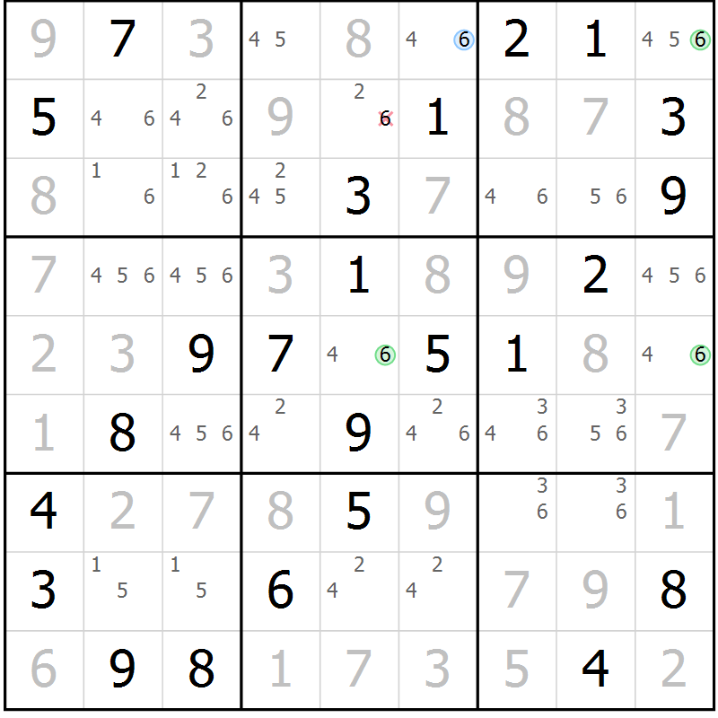Position des candidats pour la solution de la Gr 32 page 35 du magazine de sudoku Virtuose n° 114