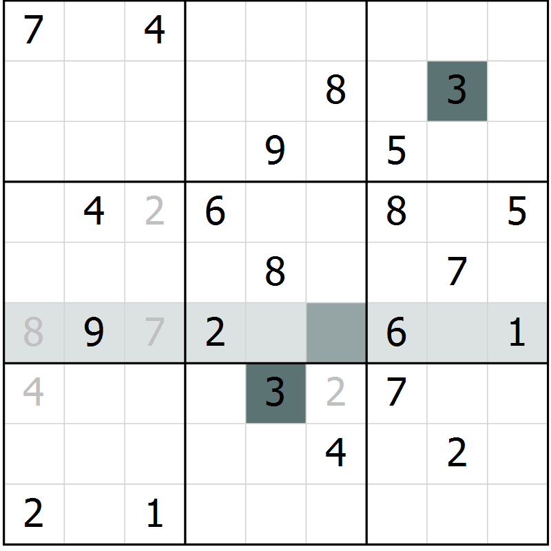 Position des candidats pour la solution de la Gr 7 page 10 du magazine de sudoku Virtuose n° 114