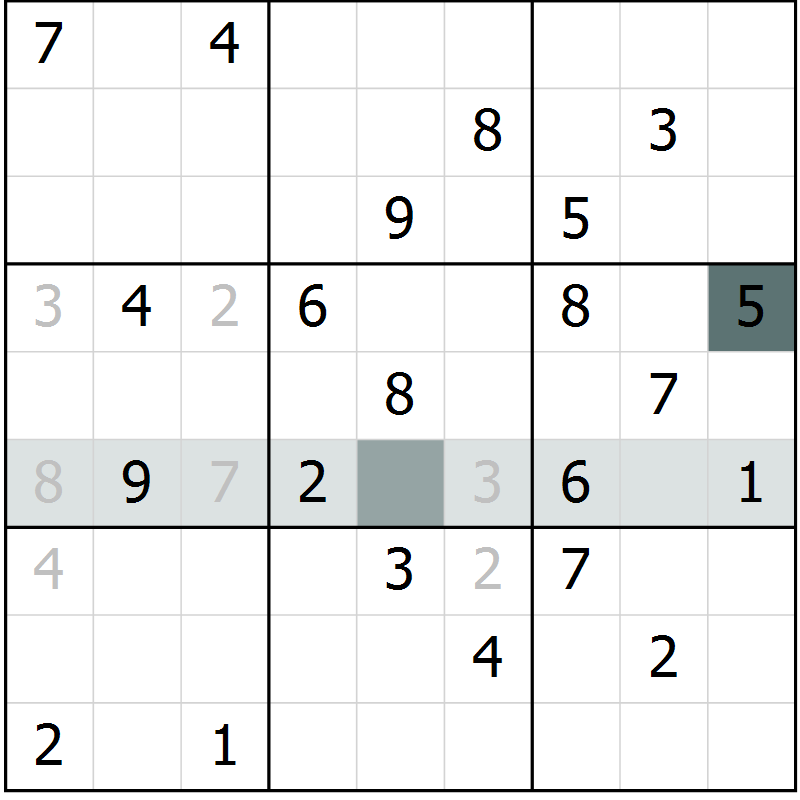 Position des candidats pour la solution de la Gr 7 page 10 du magazine de sudoku Virtuose n° 114