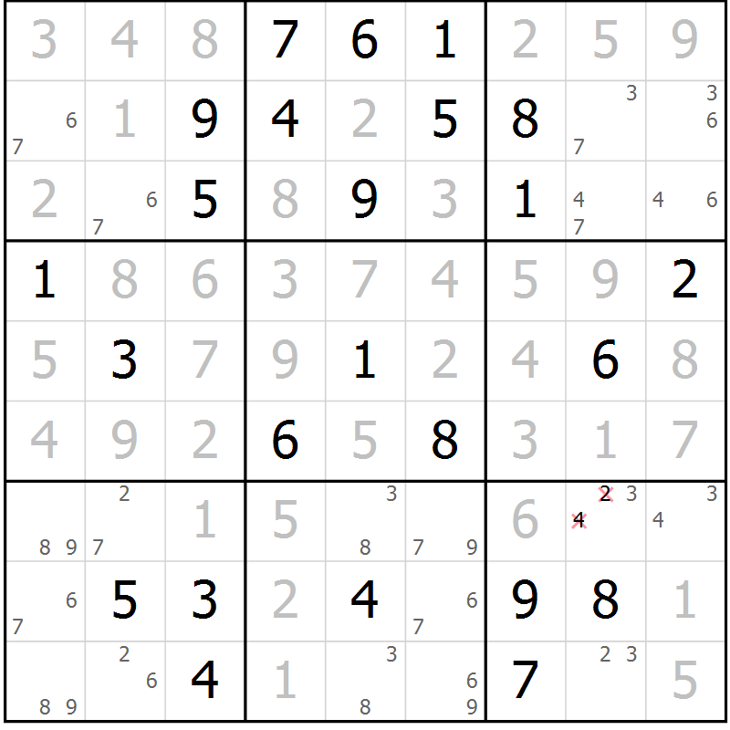 Position des candidats pour la solution de la Gr 27 page 30 du magazine de sudoku Virtuose n° 115