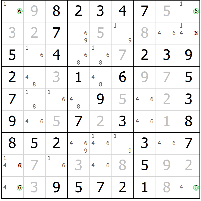 Position des candidats pour la solution de la Gr 32 page 35 du magazine de sudoku Virtuose n° 115