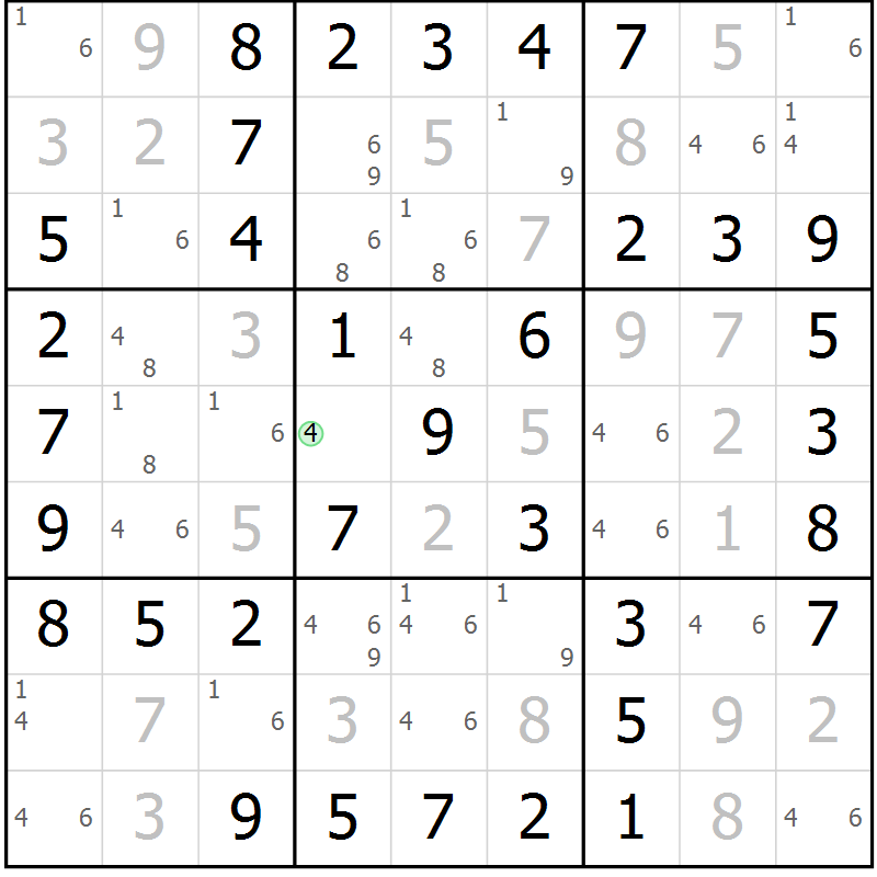 Position des candidats pour la solution de la Gr 32 page 35 du magazine de sudoku Virtuose n° 115