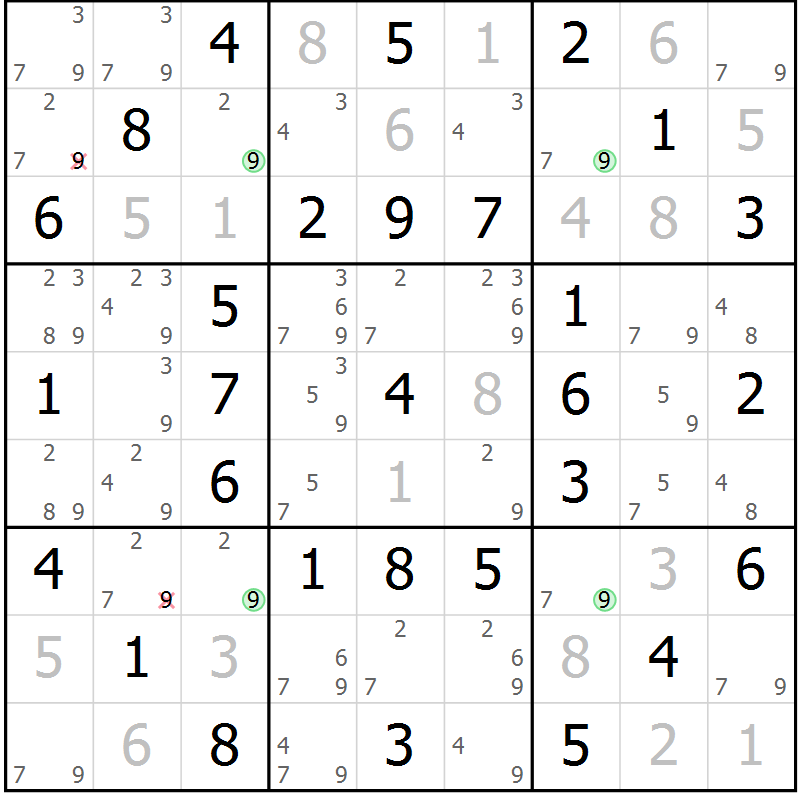 Position des candidats pour la solution de la Gr 34 page 37 du magazine de sudoku Virtuose n° 115
