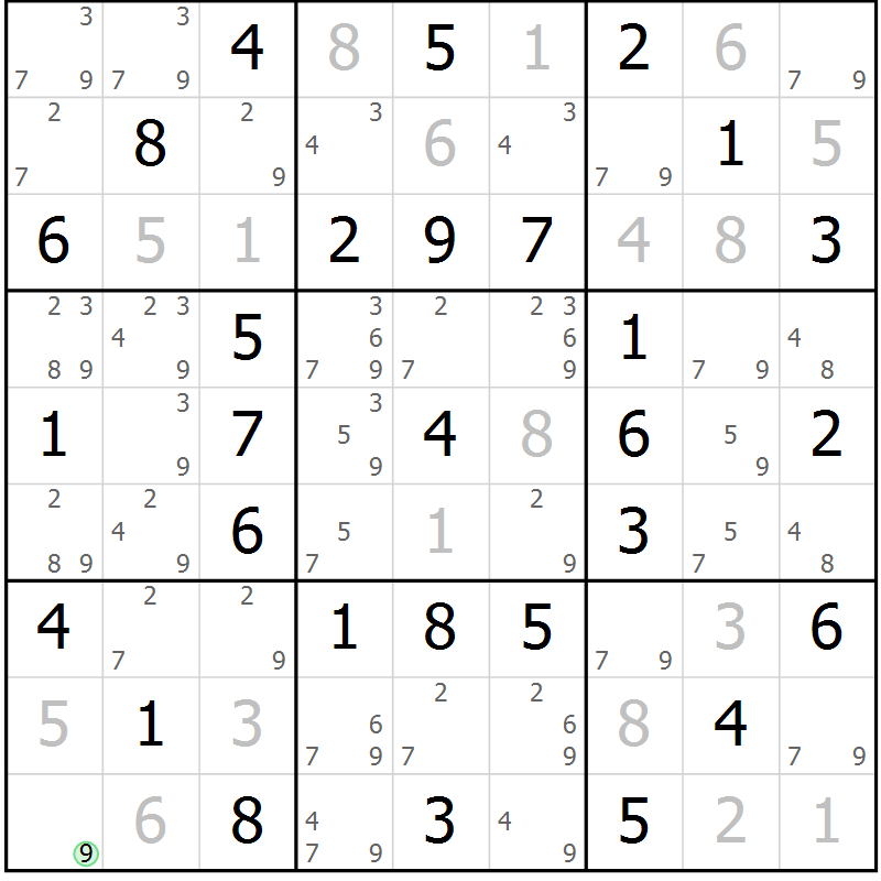Position des candidats pour la solution de la Gr 34 page 37 du magazine de sudoku Virtuose n° 115
