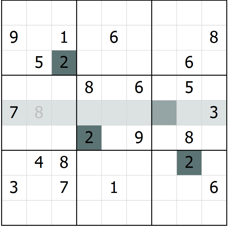 Position des candidats pour la solution de la Gr 4 page 7 du magazine de sudoku Virtuose n° 115