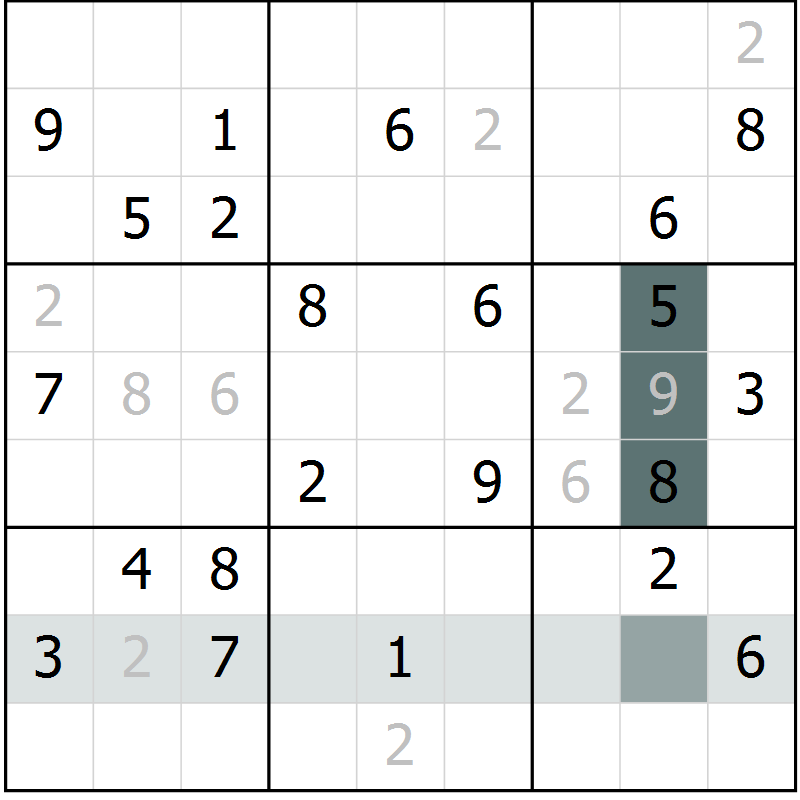 Position des candidats pour la solution de la Gr 4 page 7 du magazine de sudoku Virtuose n° 115