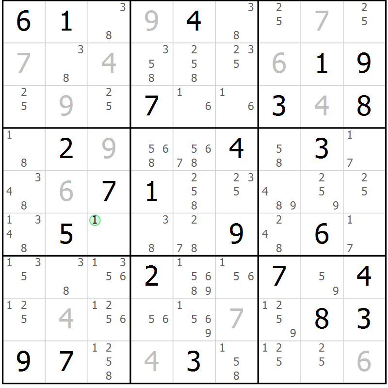 Position des candidats pour la solution de la Gr 41 page 44 du magazine de sudoku Virtuose n° 115