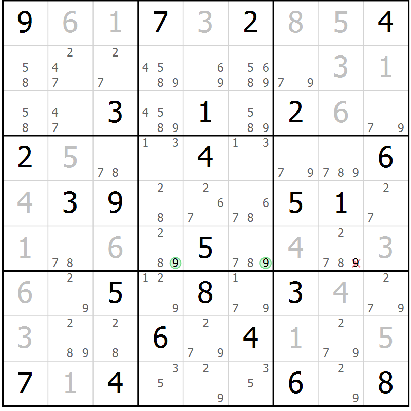 Position des candidats pour la solution de la Gr 47 page 50 du magazine de sudoku Virtuose n° 115