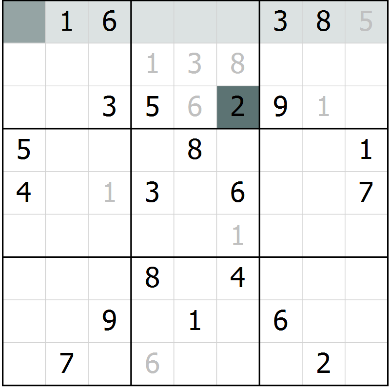 Position des candidats pour la solution de la Gr 7 page 10 du magazine de sudoku Virtuose n° 115
