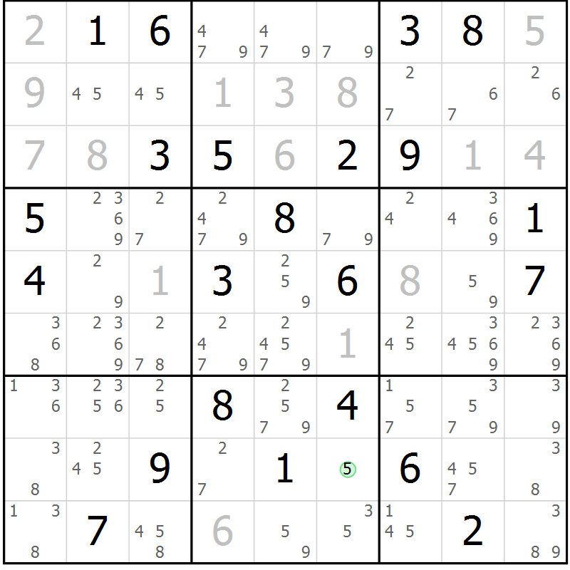 Position des candidats pour la solution de la Gr 7 page 10 du magazine de sudoku Virtuose n° 115