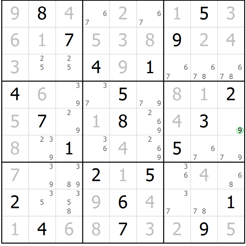 Position des candidats pour la solution de la Gr 34 page 37 du magazine de sudoku Virtuose n° 116