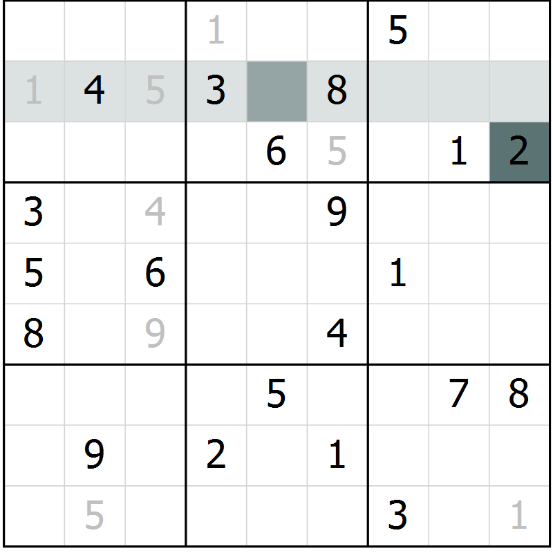 Position des candidats pour la solution de la Gr 7 page 10 du magazine de sudoku Virtuose n° 116