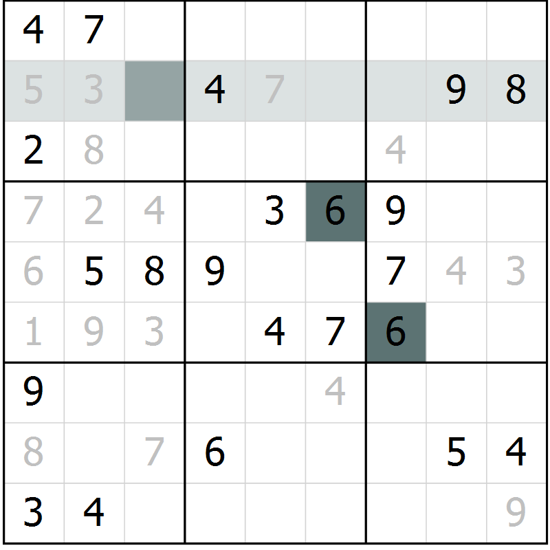 Position des candidats pour la solution de la Gr 1 page 4 du magazine de sudoku Virtuose n° 117