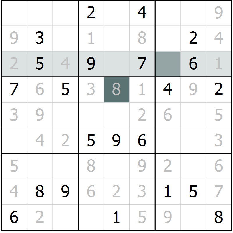 Position des candidats pour la solution de la Gr 11 page 14 du magazine de sudoku Virtuose n° 117