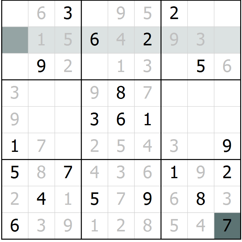 Position des candidats pour la solution de la Gr 2 page 5 du magazine de sudoku Virtuose n° 117