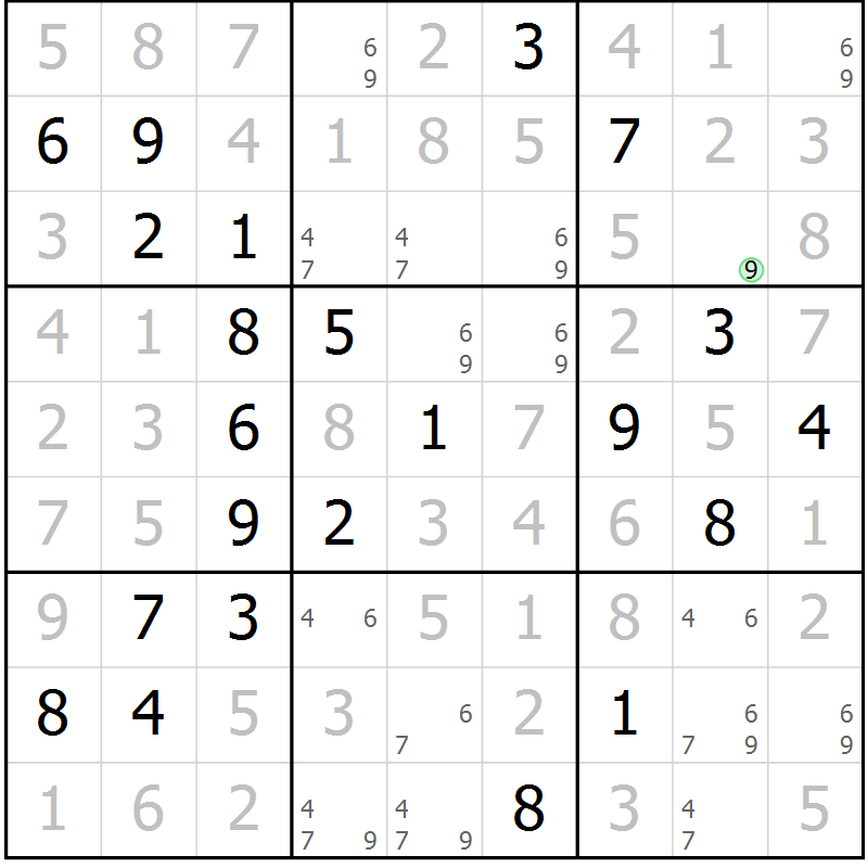 Position des candidats pour la solution de la Gr 31 page 34 du magazine de sudoku Virtuose n° 117