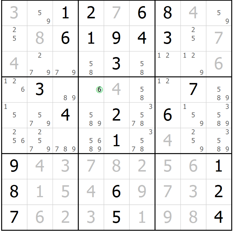 Position des candidats pour la solution de la Gr 32 page 35 du magazine de sudoku Virtuose n° 117