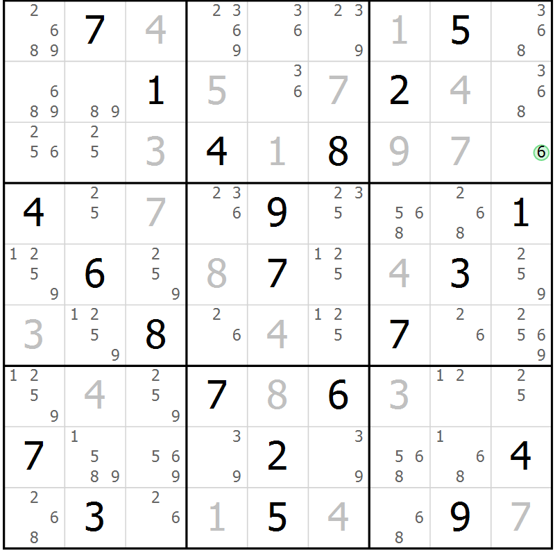 Position des candidats pour la solution de la Gr 34 page 37 du magazine de sudoku Virtuose n° 117