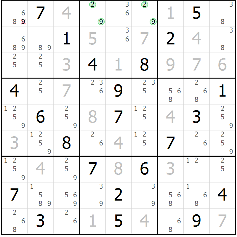 Position des candidats pour la solution de la Gr 34 page 37 du magazine de sudoku Virtuose n° 117