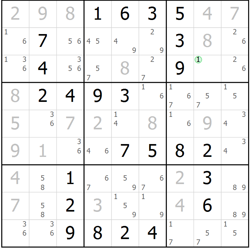Position des candidats pour la solution de la Gr 41 page 44 du magazine de sudoku Virtuose n° 117