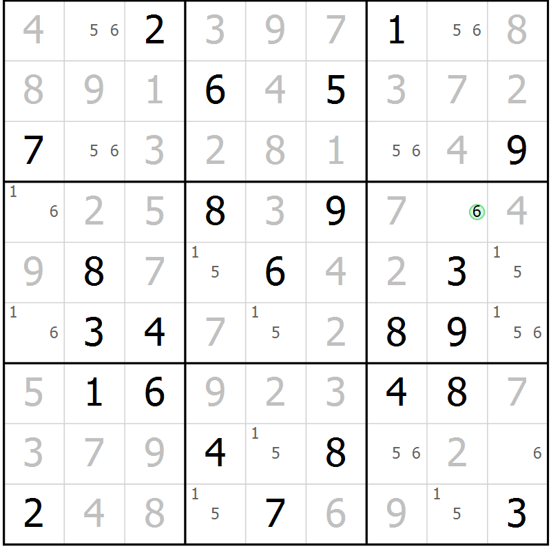 Position des candidats pour la solution de la Gr 44 page 47 du magazine de sudoku Virtuose n° 117