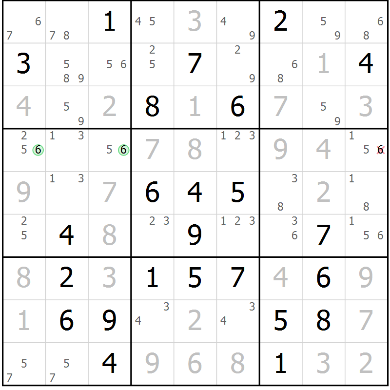Position des candidats pour la solution de la Gr 80 page 83 du magazine de sudoku Virtuose n° 117