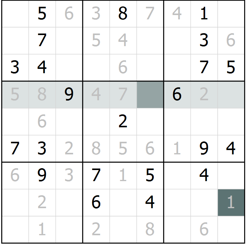 Position des candidats pour la solution de la Gr 1 page 4 du magazine de sudoku Virtuose n° 118