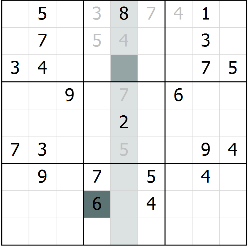 Position des candidats pour la solution de la Gr 1 page 4 du magazine de sudoku Virtuose n° 118