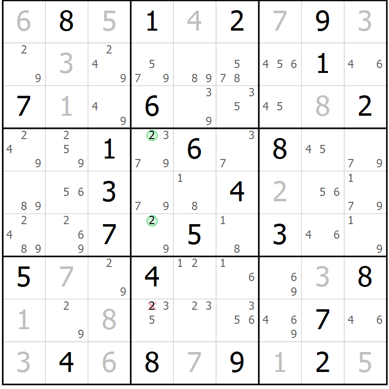 Position des candidats pour la solution de la Gr 34 page 37 du magazine de sudoku Virtuose n° 118