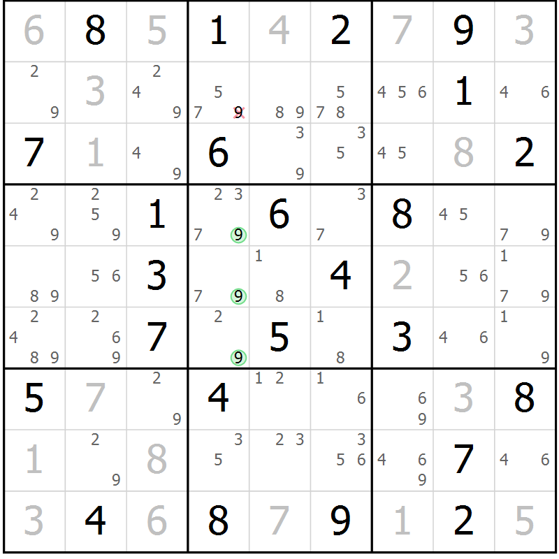 Position des candidats pour la solution de la Gr 34 page 37 du magazine de sudoku Virtuose n° 118