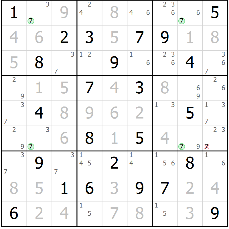 Position des candidats pour la solution de la Gr 38 page 41 du magazine de sudoku Virtuose n° 118