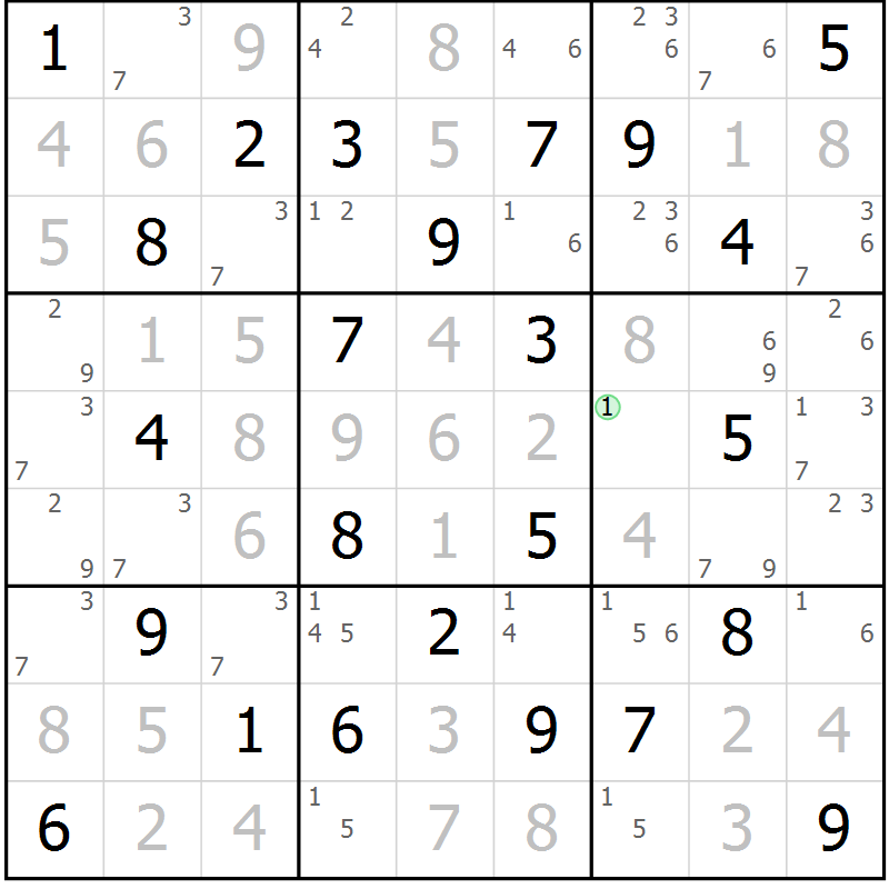 Position des candidats pour la solution de la Gr 38 page 41 du magazine de sudoku Virtuose n° 118