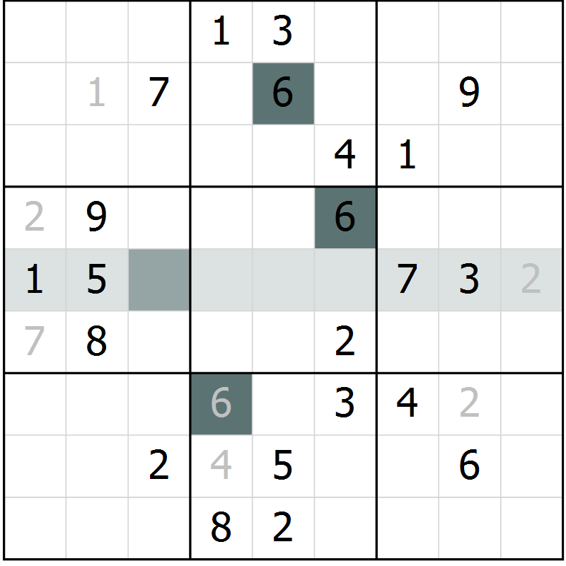 Position des candidats pour la solution de la Gr 4 page 7 du magazine de sudoku Virtuose n° 118