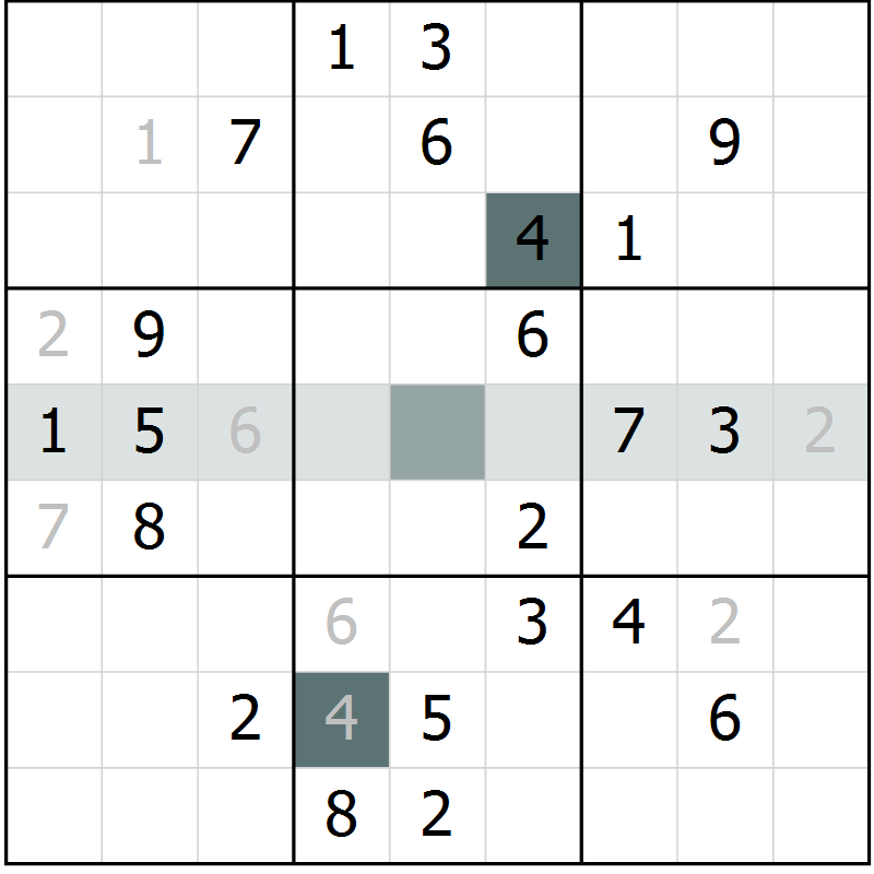 Position des candidats pour la solution de la Gr 4 page 7 du magazine de sudoku Virtuose n° 118