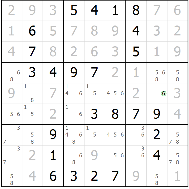 Position des candidats pour la solution de la Gr 41 page 44 du magazine de sudoku Virtuose n° 118