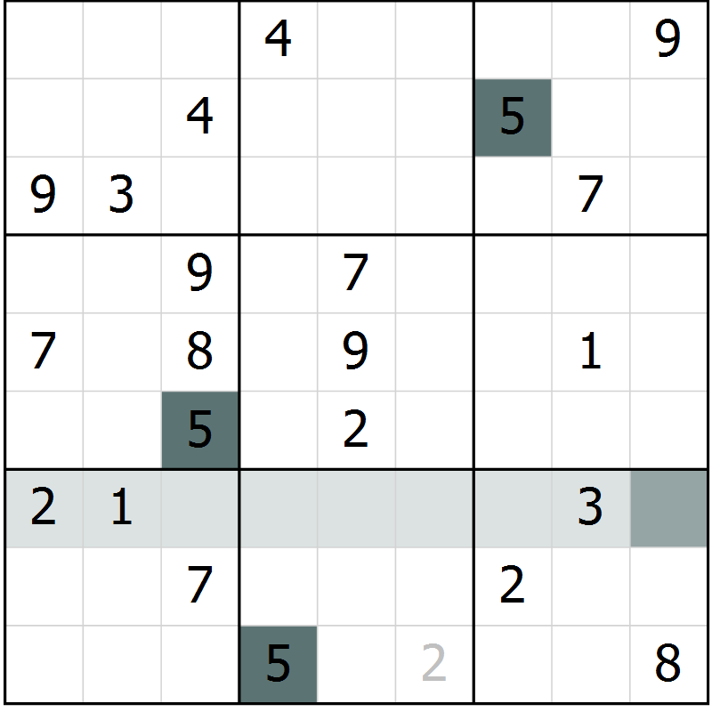 Position des candidats pour la solution de la Gr 1 page 4 du magazine de sudoku Virtuose n° 120