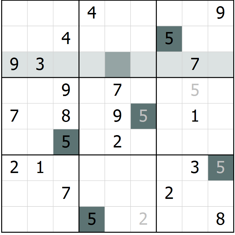Position des candidats pour la solution de la Gr 1 page 4 du magazine de sudoku Virtuose n° 120