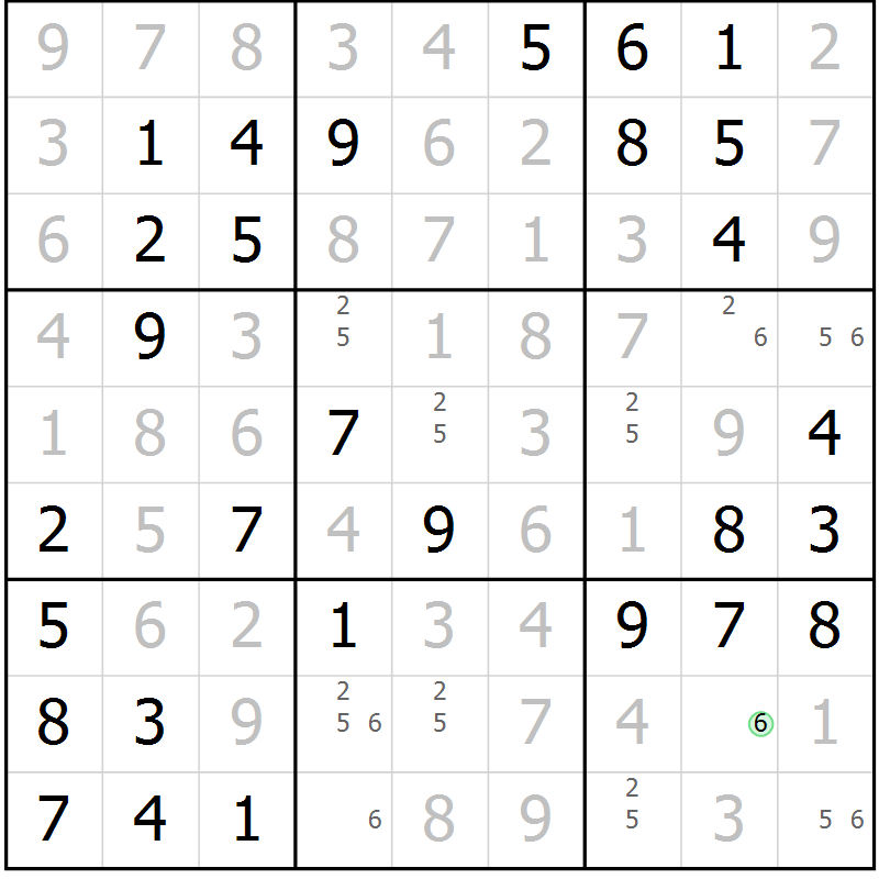 Position des candidats pour la solution de la Gr 34 page 37 du magazine de sudoku Virtuose n° 120