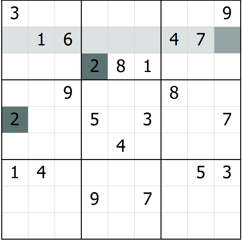 Position des candidats pour la solution de la Gr 4 page 7 du magazine de sudoku Virtuose n° 120