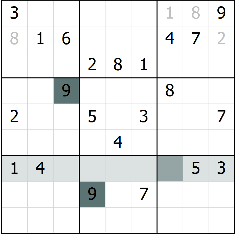 Position des candidats pour la solution de la Gr 4 page 7 du magazine de sudoku Virtuose n° 120