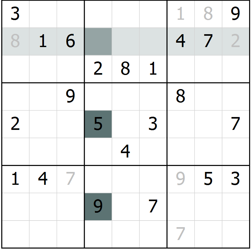 Position des candidats pour la solution de la Gr 4 page 7 du magazine de sudoku Virtuose n° 120